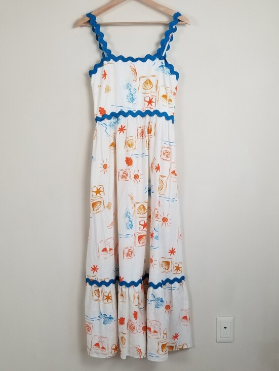 CeCe Dresses & Skirts - Cece Linen Blend Dress Beach Theme Size XS NWT